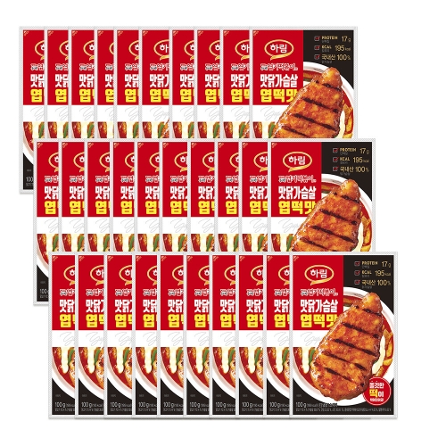 하림 맛닭가슴살 엽떡맛 100g (30개)