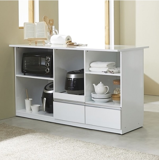 블리스데코 로티니 아일랜드 렌지대 수납장 1500 (의자별도)_이미지