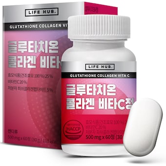 라이프허브 글루타치온 <b>콜라겐</b> 비타C 60정