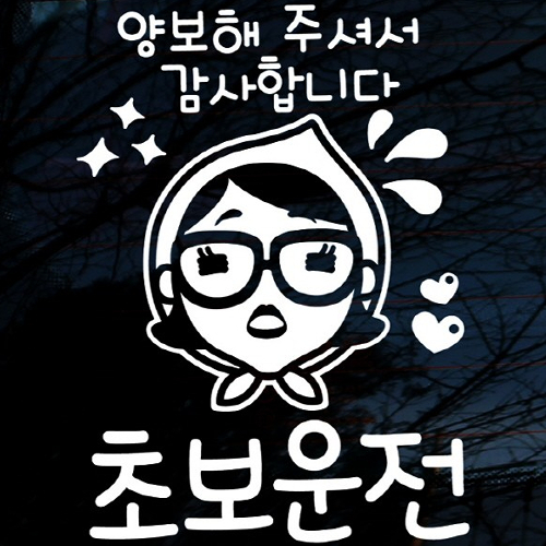 자동차 스티커3 주부 양보해주셔서 감사합니다 초보운전 LSC-343
