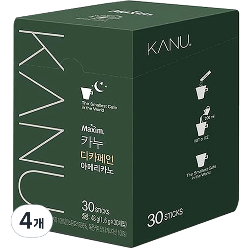 동서식품 카누 디카페인 아메리카노 30개입 (4개)_이미지