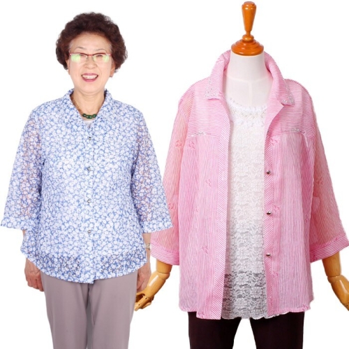 리넨남방가디건4종18색 마 린넨 칠부 할머니옷선물 3087980