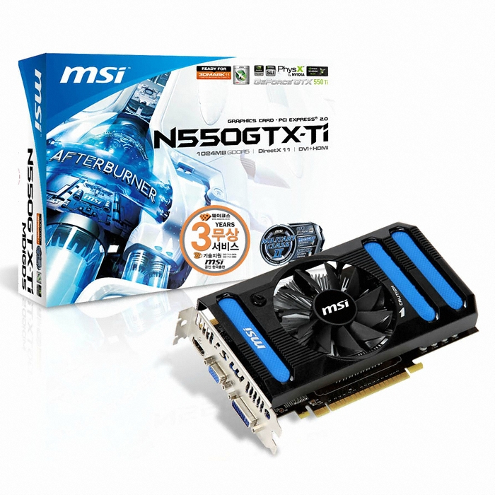 지포스 GTX550 Ti N550GTX-Ti-MD1GD5 D5 1GB
