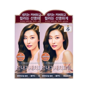 우아채 염색약 새치크림 7O 오렌지브라운 x2
