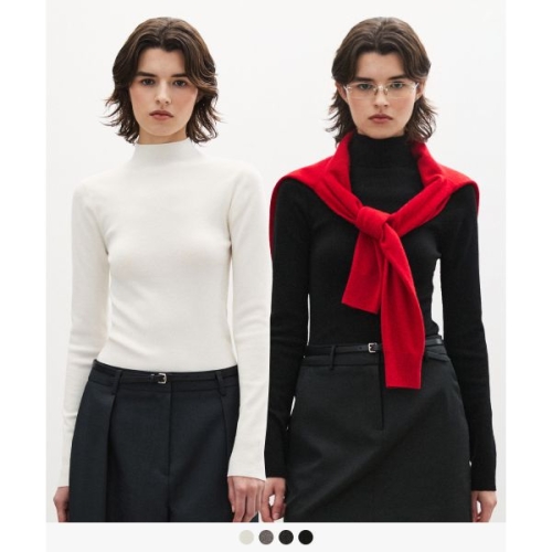  수아레 SUARE WOMEN 조이서X 우먼 울 데일리 터틀/모크넥 니트 4 COLOR SBE3KN02W 608991