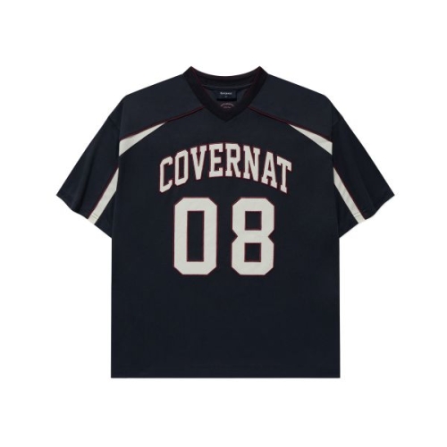 커버낫 COVERNAT 블록코어 아치 티셔츠 Dark Navy 605293