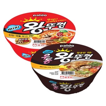 팔도 미니<b>왕뚜껑</b>8개 + 미니<b>왕뚜껑</b>우동8개