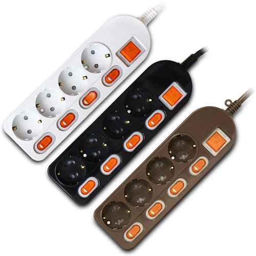 4구 16A 메인 개별스위치 멀티탭 2개