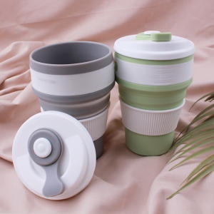 실리콘텀블러 350ml 188 남자선물 결혼선물 냉장고물병 실리콘컵 신혼집선물 접이식물통