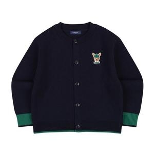 캉골키즈 뉴 심볼 패치 니트 가디건 QD 0001 네이비 AQDCCD00010NV_이미지