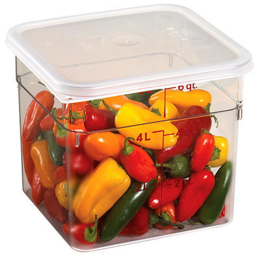 캠브로 투명 사각 플라스틱 용기 5.7L