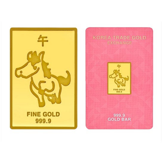한국무역금거래소 십이지신 말 골드바 3.75g_이미지