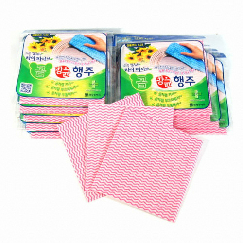  유한그린텍 곰 항균행주 3P-10개 총30매 부직포 천연
