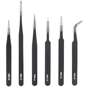 라이트컴 COMS 정밀 <b>핀셋</b> 세트 BD876 (6pcs)