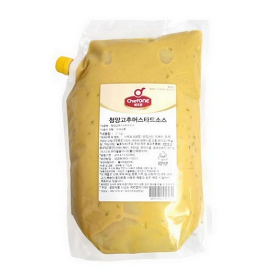 대상 쉐프원 쉐프원 청양고추 머스타드소스 2kg /태성푸드