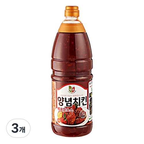 청우식품 양념치킨 매운맛 소스 2.1kg (3개)_이미지