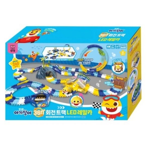 아이윌컴퍼니 아기상어 360도 회전트랙 LED 레일카