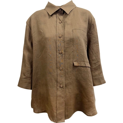 메지스 7부 소매 린넨 남방 XB0WD12BL_이미지