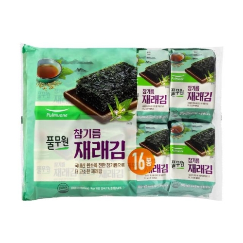 풀무원 참기름 재래김 도시락 4g [16개]
