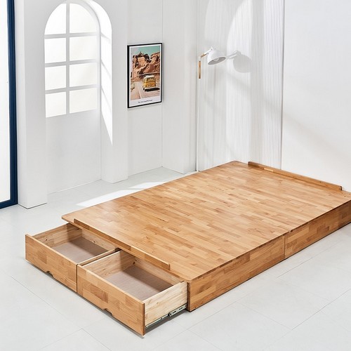 로쏘 필립 하단 수납형 노헤드 침대 K (매트별도)_이미지