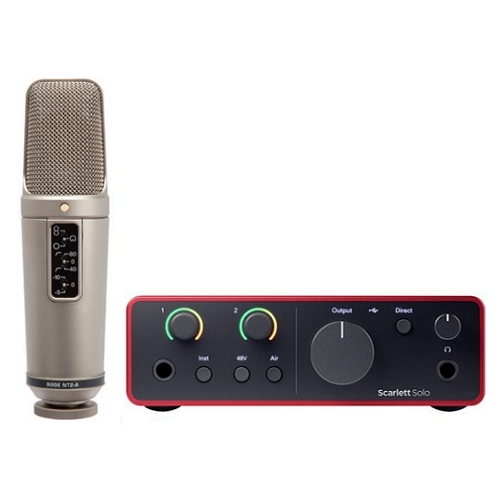 Focusrite Scarlett Solo 4세대 (+ 마이크, 로데 NT2A)