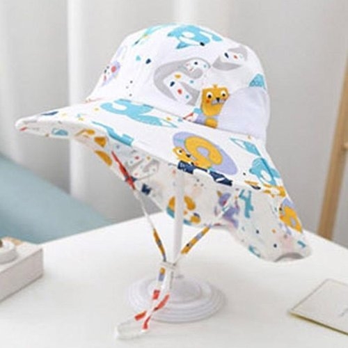 JHQRLPOV_4B 플랩캡 썬캡 모자 화이트웹툰