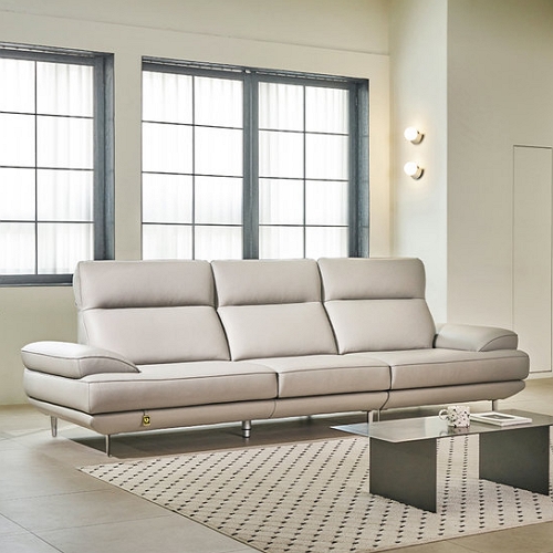 카렌 전체 천연가죽 소파 3.5인용