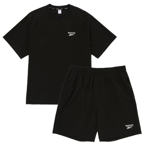 LF 리복 리커버리 우븐 티셔츠 쇼츠 셋업 RESR4ER16BK