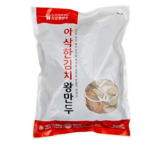 한만두식품 아삭한 김치왕만두 1.4kg (2개)_이미지