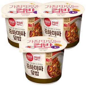 CJ제일제당 햇반 컵반 중화 마파덮밥 275g (3개)