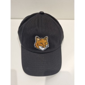 메종키츠네 폭스헤드 자수 볼캡 LM06103WW0087 BK