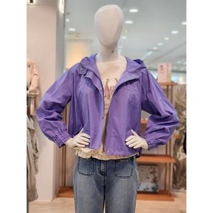 밑단셔링 후드 집업점퍼 SAMAB21320