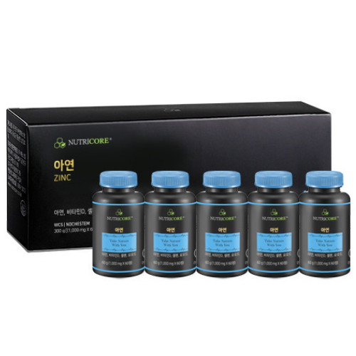 뉴트리코어 아연 60정 5개입 세트이미지입니다. 누르면 해당 게시물로 새창이동합니다.