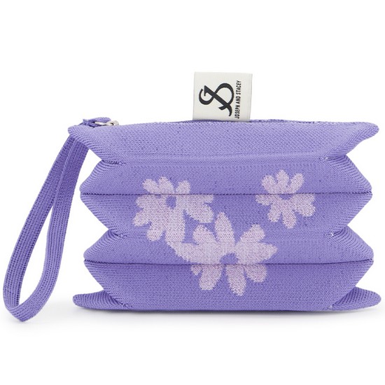 조셉앤스테이시 Lucky Pleats Pouch S Daisy (Very Peri)