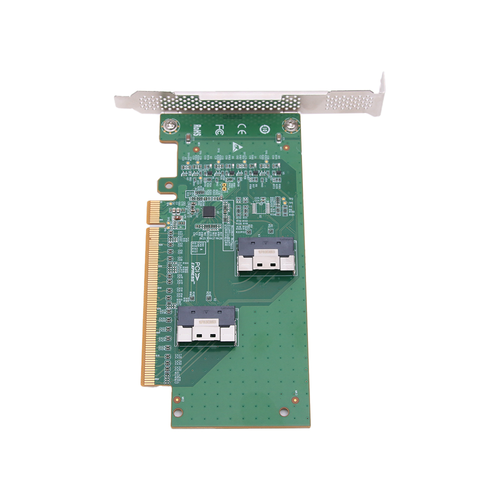 �̿��� ����� PCIe4 x 16 to SlimSAS SFF-8654 8i Adapter