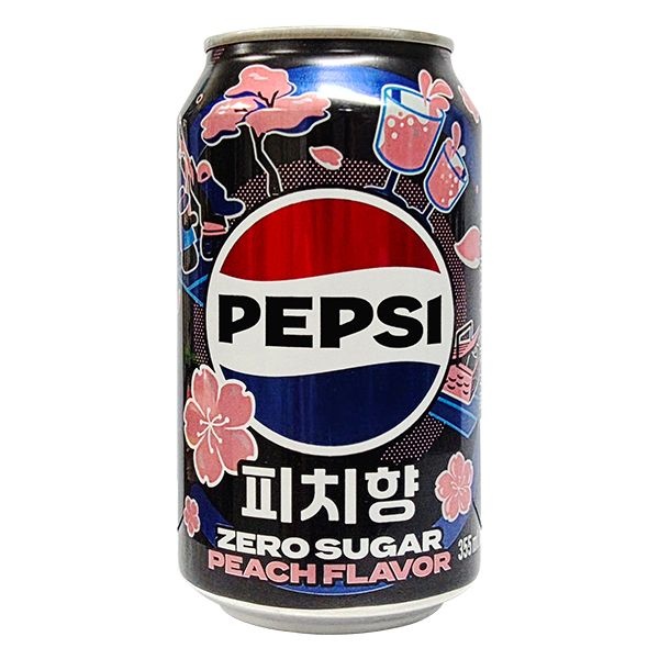 롯데칠성음료 펩시콜라 제로슈거 피치향 355ml (2개)_이미지