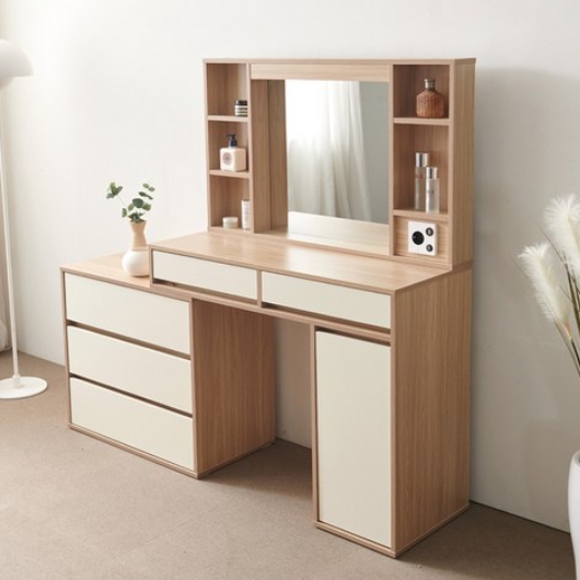 파로마 이즈 메이미 LED 확장형 수납거울 화장대 1000_이미지