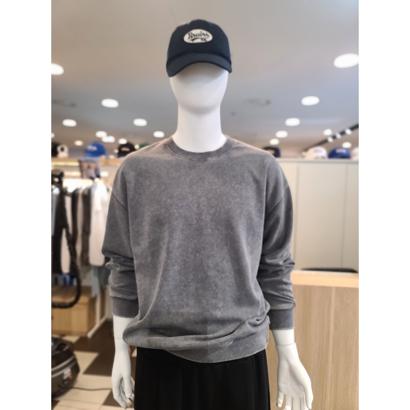 피그먼트 UCLA 공용 라운드 티셔츠 UC8LT05 그레이 35 XL