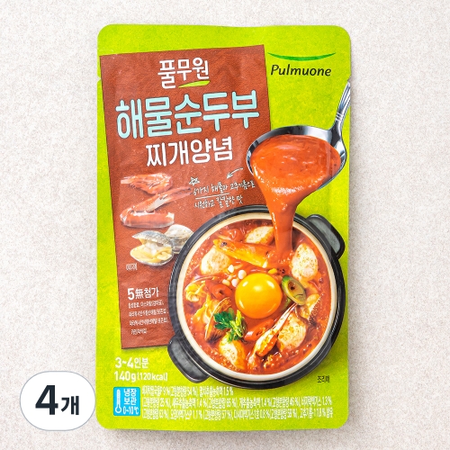 해물 순두부찌개양념 140g 4개