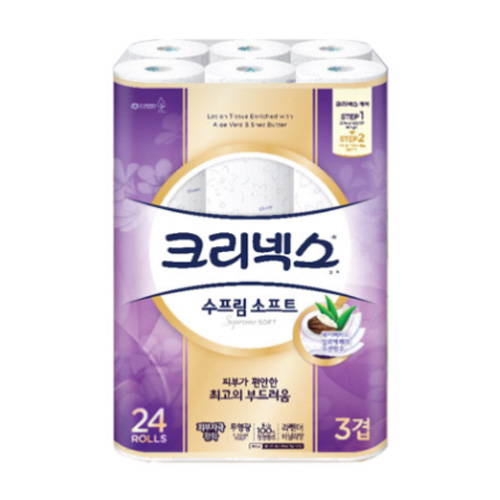 크리넥스 수프림 소프트 30m (24롤) (1팩)_이미지