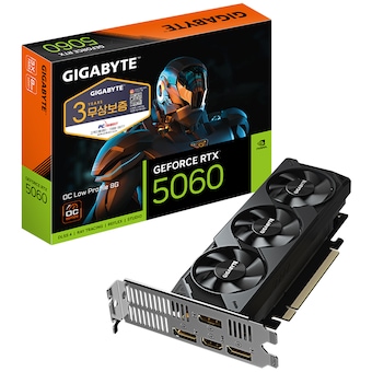 GIGABYTE 지포스 <b>RTX</b> <b>5060</b> UD2 OC D7 <b>8GB</b> Nano LP 피씨디렉트