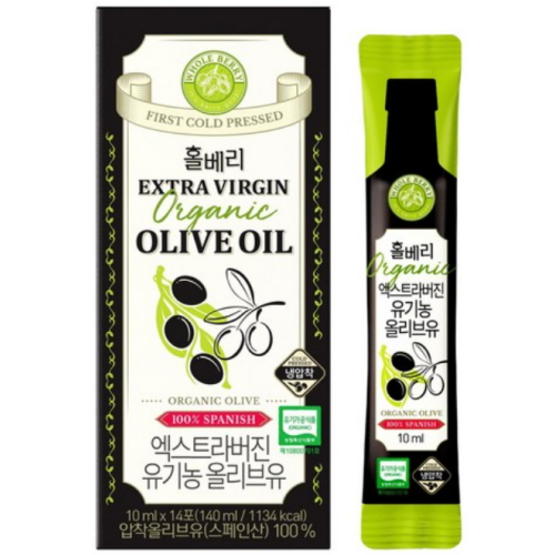 홀베리 엑스트라버진 유기농 올리브유 140ml (10ml x 14포) (1개)_이미지
