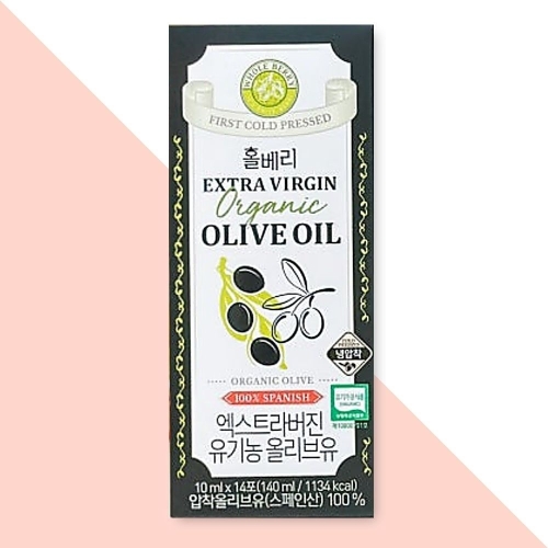 홀푸드코리아 홀베리 유기농 엑스트라버진 올리브유 140ml(10mlx14포) (1개)