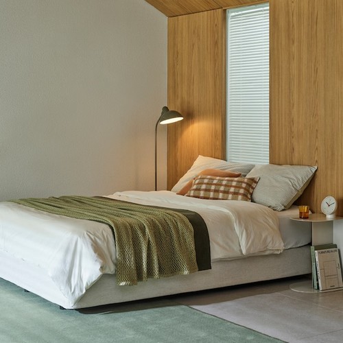 한샘 플래드 무헤드형 패브릭침대 SS (매트별도)_이미지