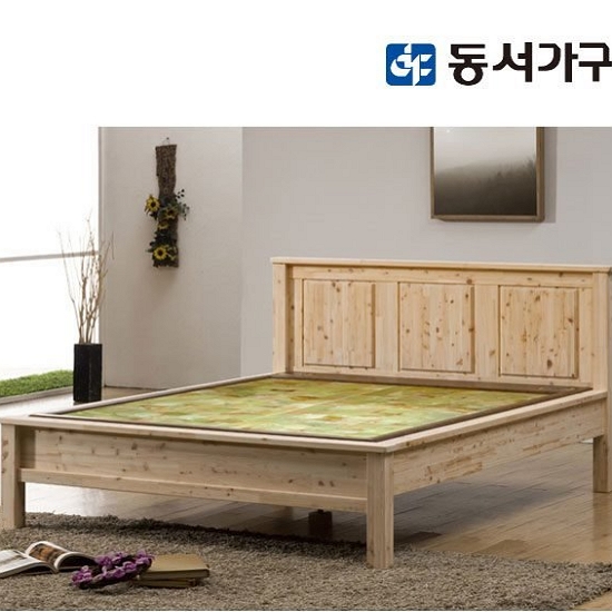 동서가구 힐링 편백나무 옥침대 Q (연옥)