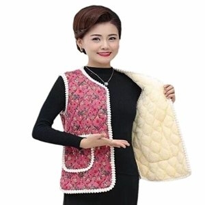 셀러허브 패션 JHQPSOT7_4B 할매 시골 할머니옷 요양원 방한 꽃무늬 조끼_이미지