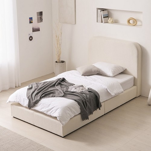 트리플 러빗 부클레 패브릭 침대 SS (매트별도)_이미지