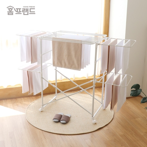 감성 네모건조대 우드 화이트 우드
