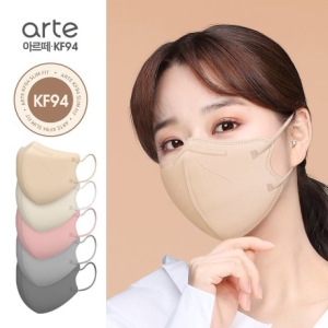 우드림썬코리아 아르떼 슬림핏 새부리형 컬러 마스크 KF94 대형 (50매)_이미지