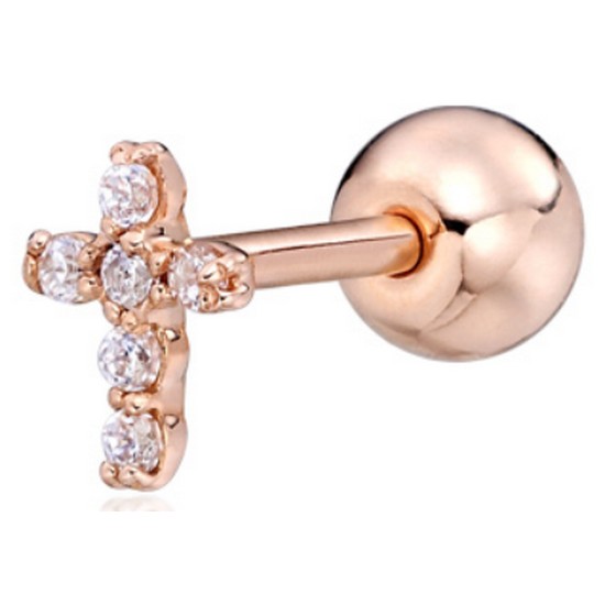 다이아미 다이아미  로즈 14K골드피어싱 외짝  APC0688E  F_이미지